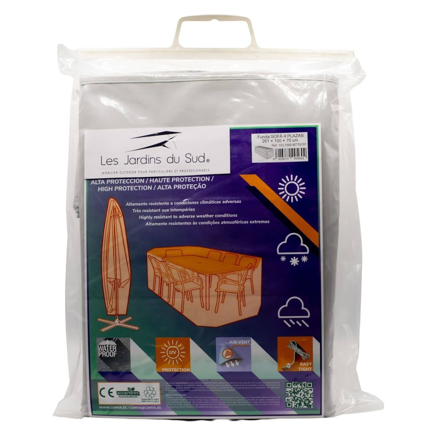 Housse de protection 261x100x70 cm