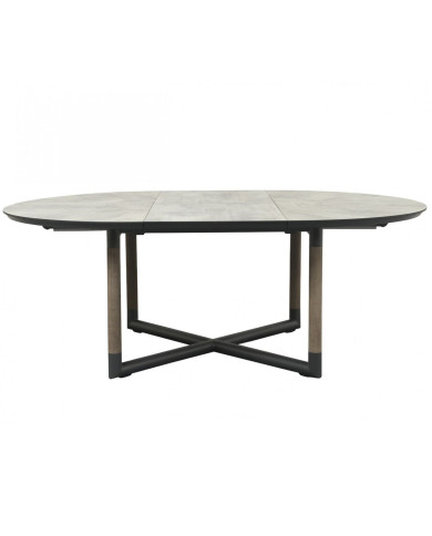 Table ronde extensible grise BASTINGAGE 