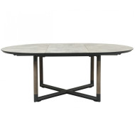 Table ronde extensible grise BASTINGAGE 