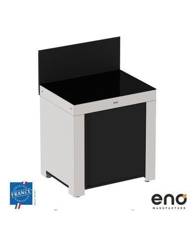 Module plan de travail inox et noir MODULO Eno