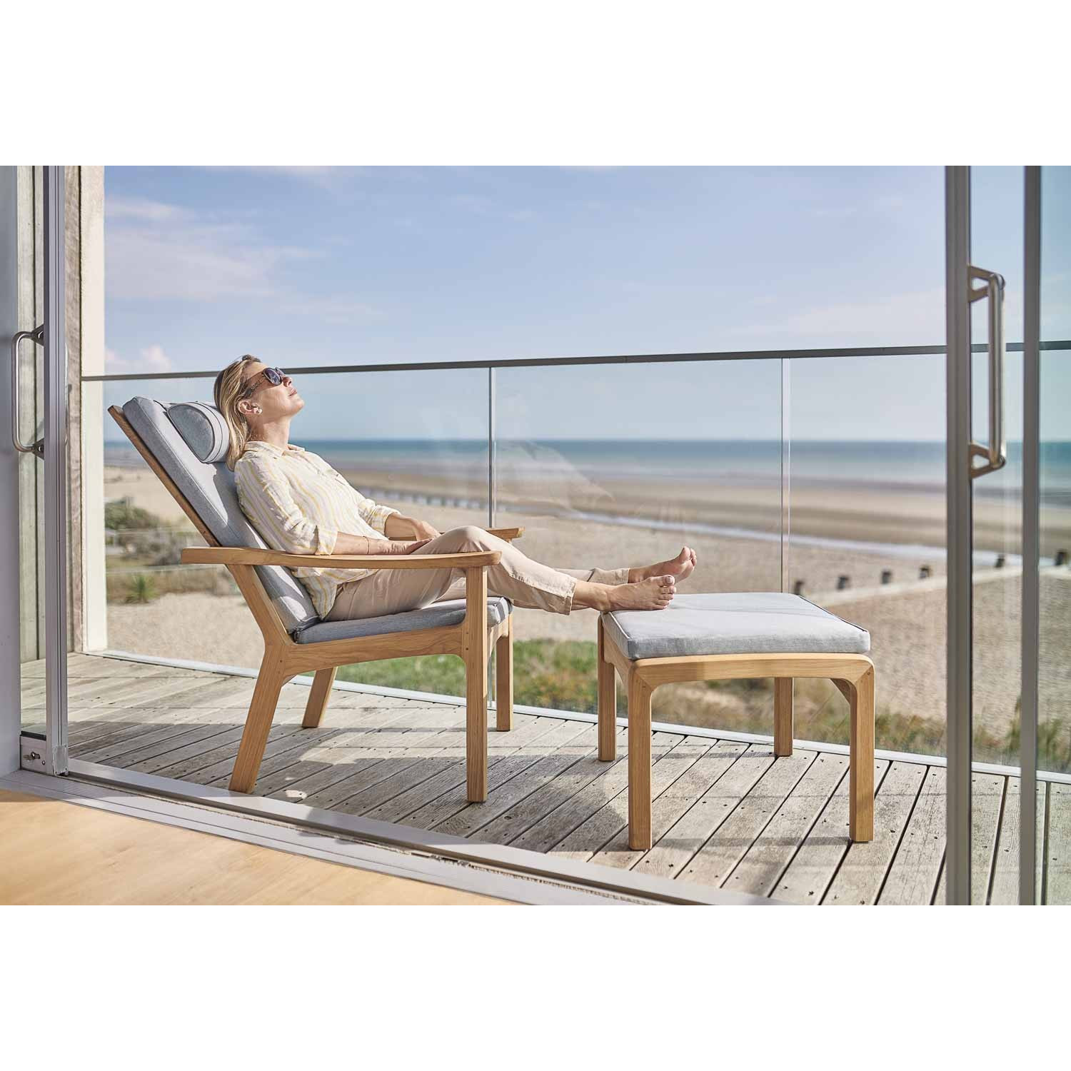 Repose-pieds en teck MONTEREY Barlow Tyrie