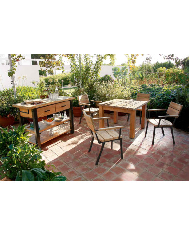 Table carrée TITAN 99 cm Barlow Tyrie