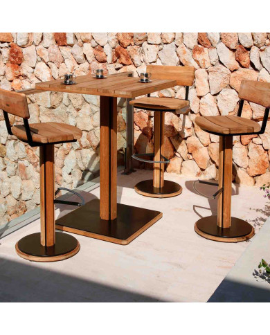 Table haute en teck TITAN Barlow Tyrie