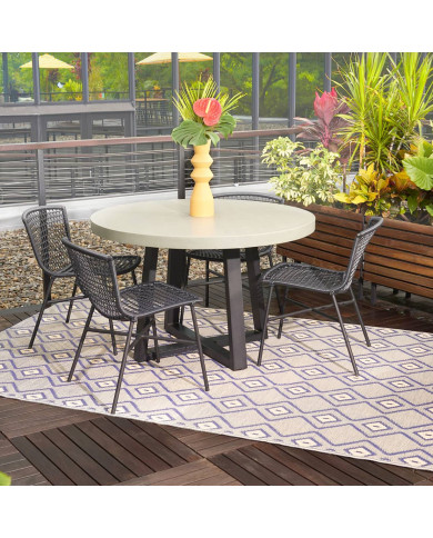RABAT blue cream outdoor rug Fab Hab