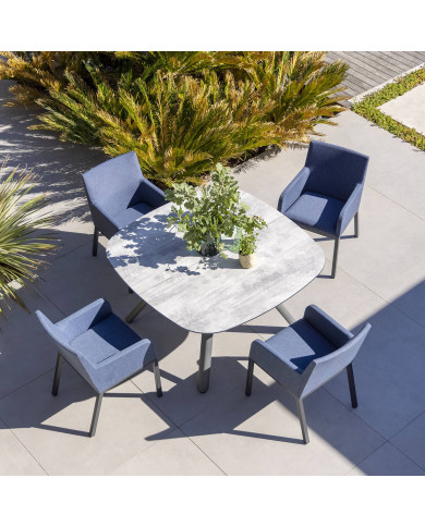 Table carrée extensible 135/195 cm SAGAMORE Les Jardins