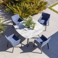 Table carrée extensible 135/195 cm SAGAMORE Les Jardins