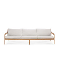 JACK Black Varnished Teak 3-seater Sofa Ethnicraft