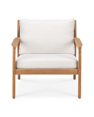 JACK armchair varnished teak black Ethnicraft