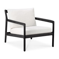 JACK armchair varnished teak black Ethnicraft