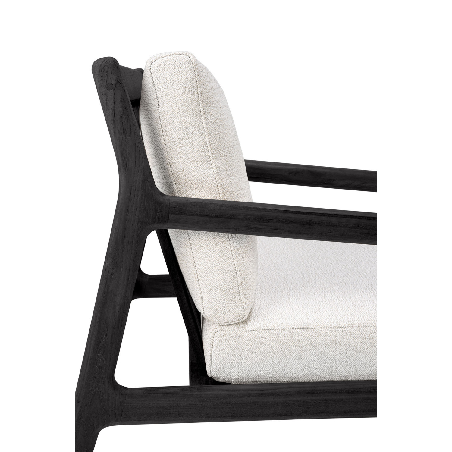 JACK armchair varnished teak black Ethnicraft