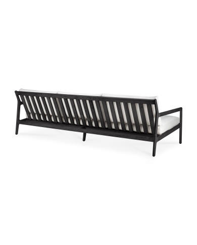 JACK Black Varnished Teak 3-seater Sofa Ethnicraft