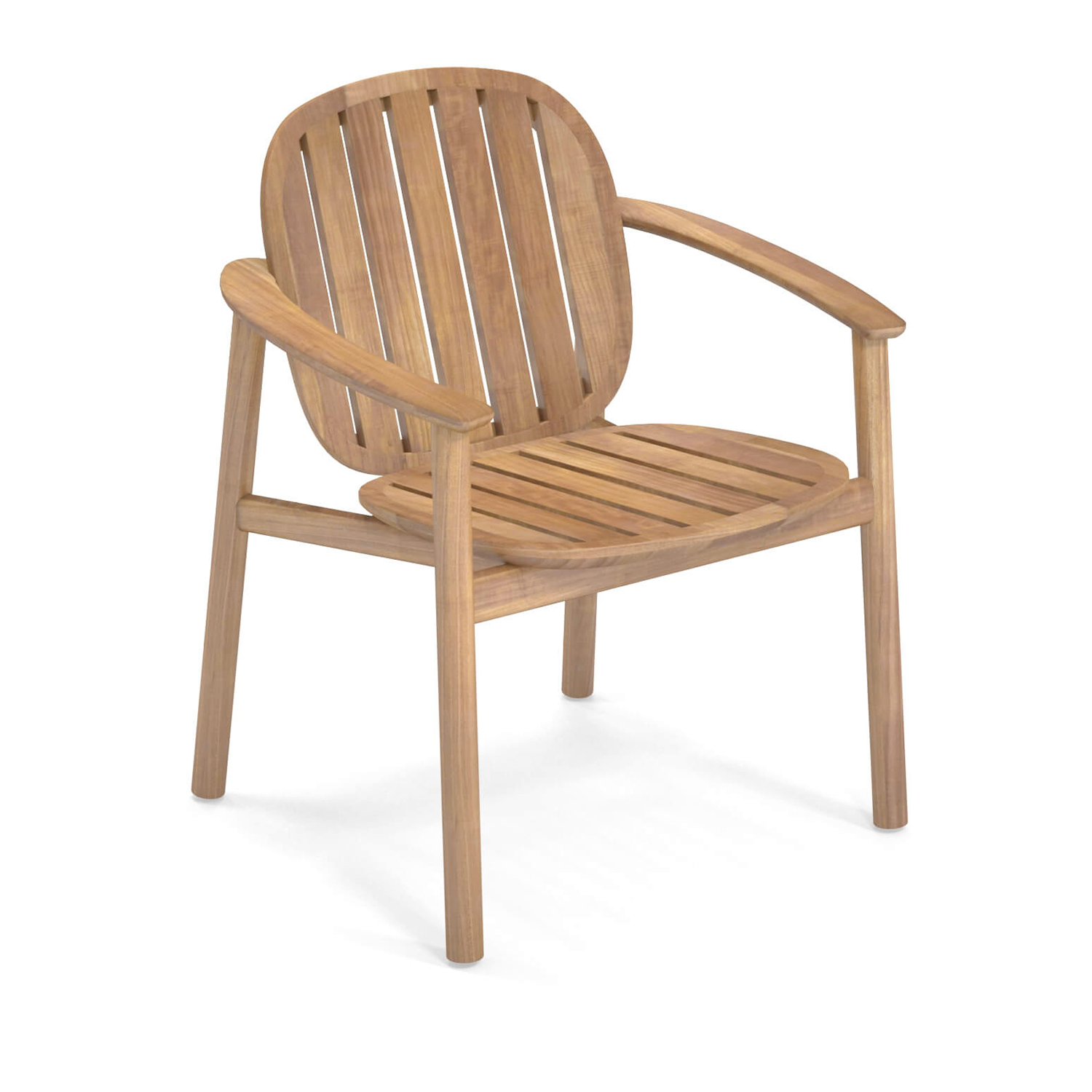 Fauteuil lounge teck TWINS Emu