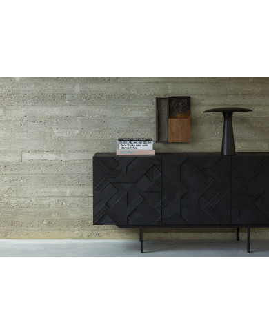 Buffet GRAPHIC en teck noir Ethnicraft