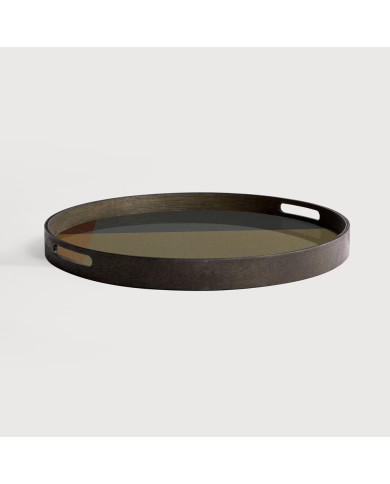 Plateau en verre ANGLE Slate Ø48cm Ethnicraft