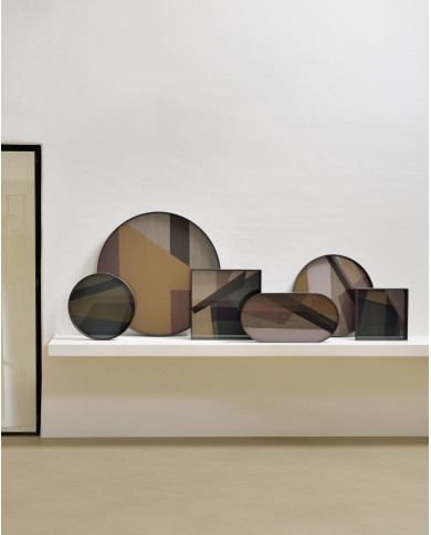 Plateau en verre carré ANGLE L Ethnicraft
