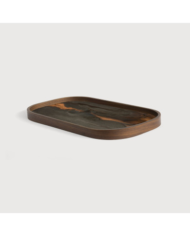 ORGANIC rectangle glass tray Ethnicraft