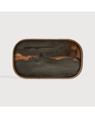 ORGANIC rectangle glass tray Ethnicraft