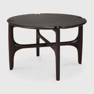 PI mahogany brown round coffee table Ethnicraft