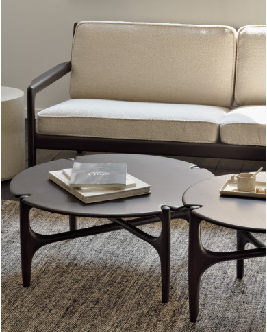 Table basse ronde PI acajou brun Ethnicraft