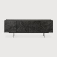Buffet GRAPHIC en teck noir Ethnicraft