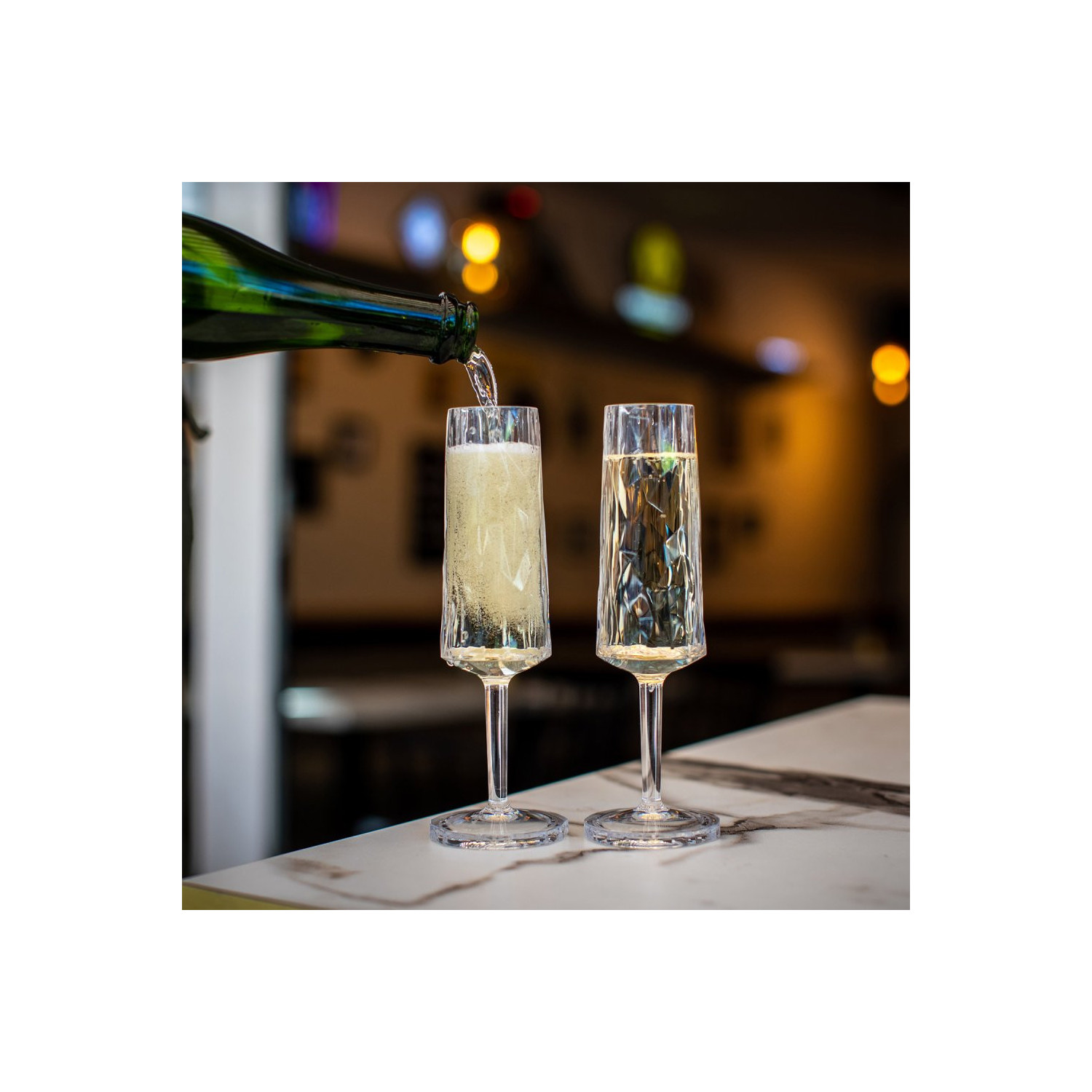 Lot de 6 SUPERVERRE à champagne (100 ml) Koziol