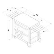 Desserte en bois et inox MOBILOT Eno