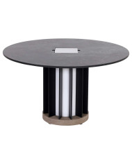 Table basse lumineuse ronde TECKALU solaire Les Jardins
