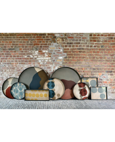 Plateau en verre CONNECTED DOTS rond Ethnicraft