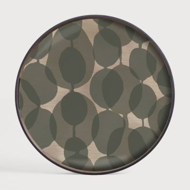 CONNECTED DOTS round glass tray Ethnicraft
