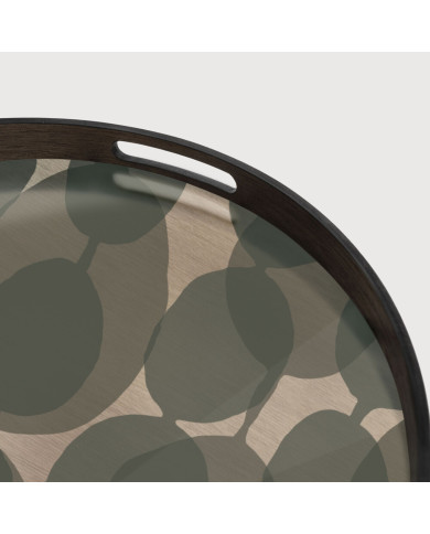 Plateau en verre CONNECTED DOTS rond Ethnicraft