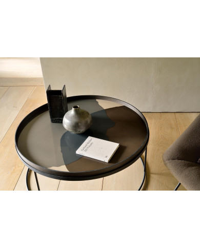 COMBINED DOTS round glass tray Ethnicraft