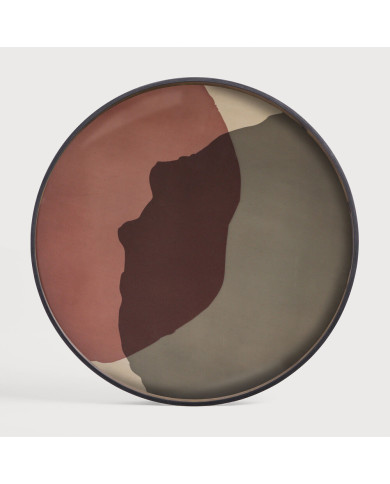 Plateau en verre COMBINED DOTS rond Ethnicraft