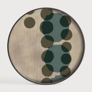 Plateau en verre LAYERED DOTS rond Ethnicraft