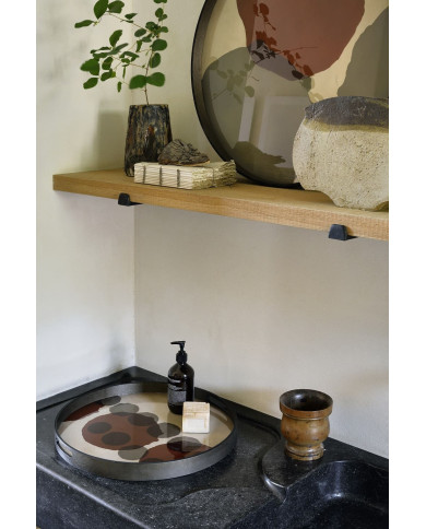 LAYERED round glass tray Ethnicraft