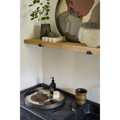 LAYERED round glass tray Ethnicraft