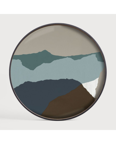 WABI SABI round glass tray Ethnicraft
