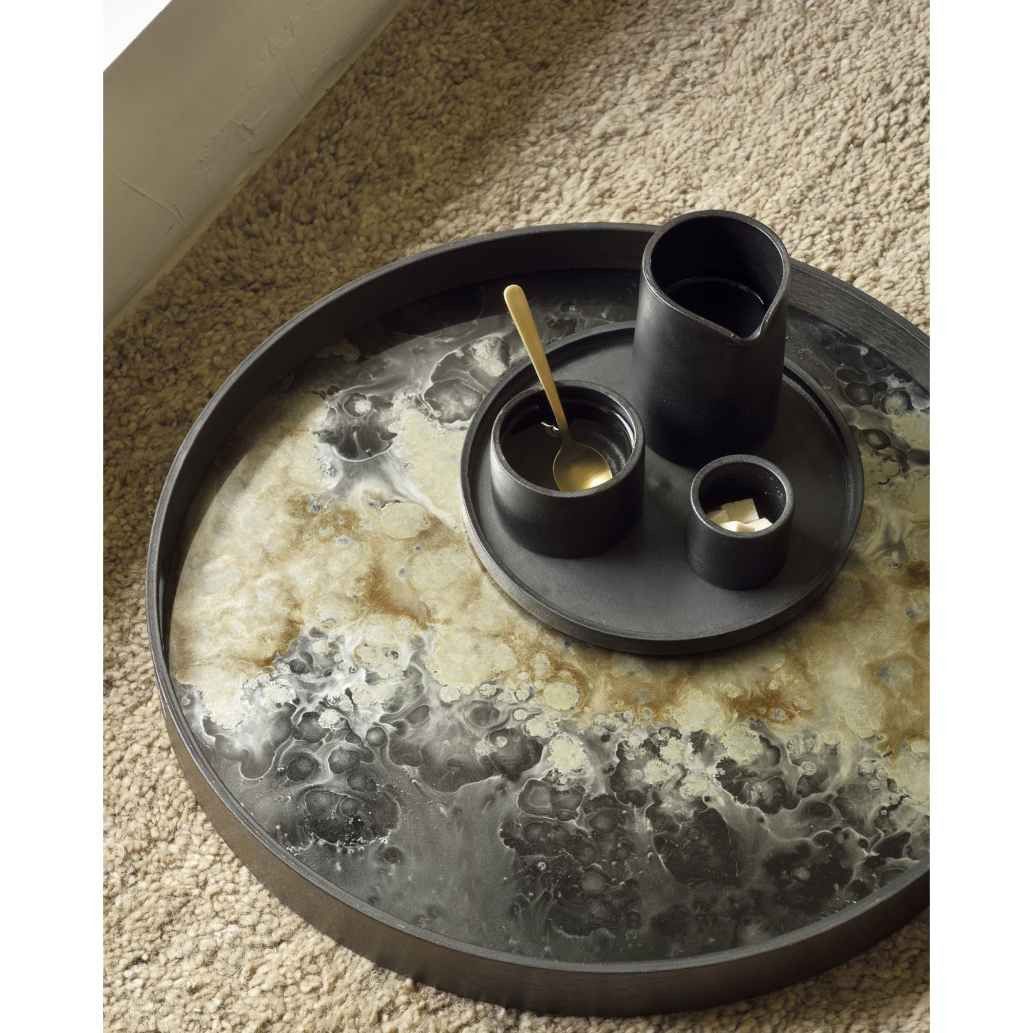 Plateau en verre ORGANIC rond Ethnicraft