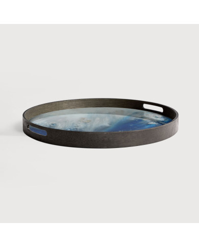 ORGANIC round glass tray Ethnicraft