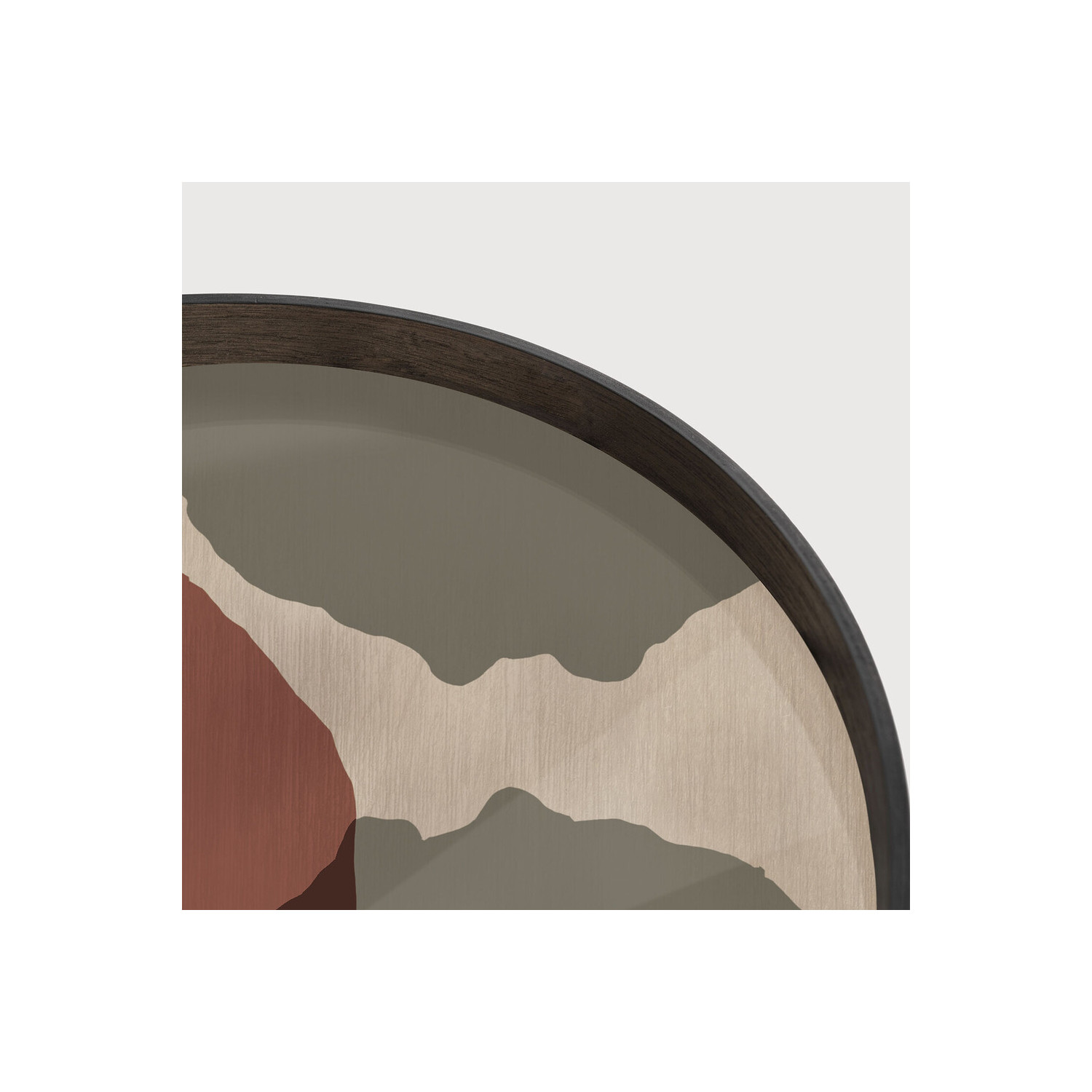 Plateau en verre OVERLAPPING DOTS rond Ethnicraft