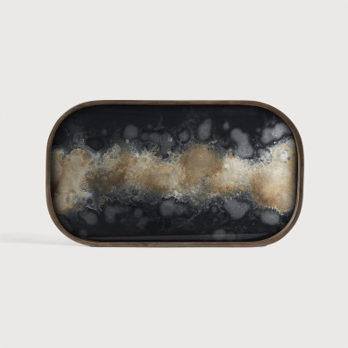 ORGANIC rectangle glass tray Ethnicraft