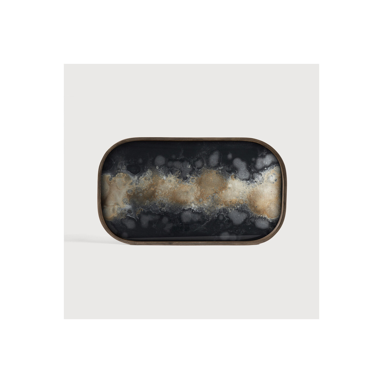 ORGANIC rectangle glass tray Ethnicraft