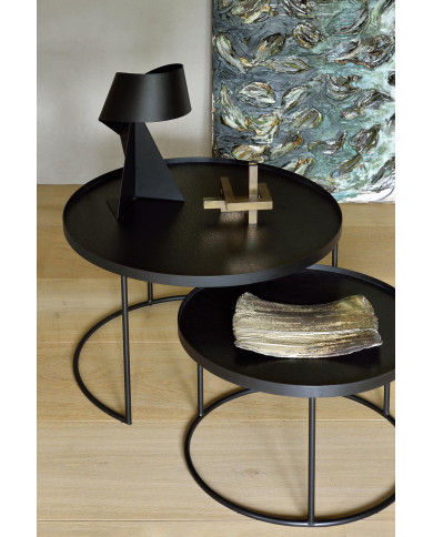 Set de tables basses à plateaux rondes L et XL Ethnicraft