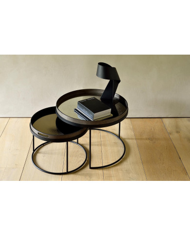 Set de tables basses à plateaux rondes L et XL Ethnicraft