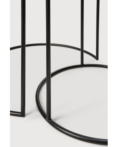 NESTING Ethnicraft mirror nesting side table set