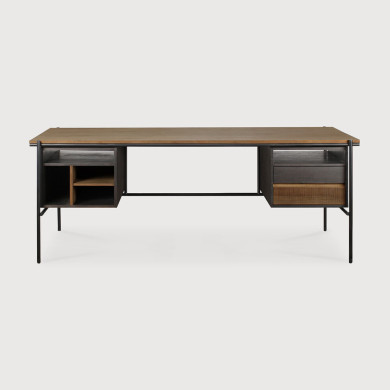 OSCAR teak desk with drawers Ethnicraft
