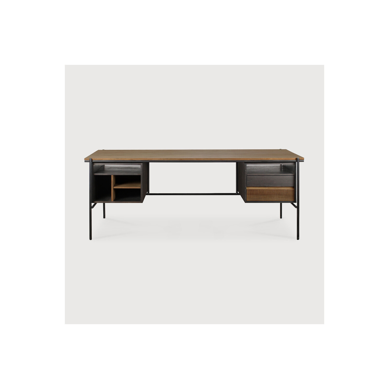 OSCAR teak desk with drawers Ethnicraft