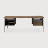 OSCAR teak desk with drawers Ethnicraft
