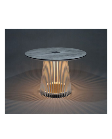 Les Jardins HALO solar iIluminated table Ø110 cm 