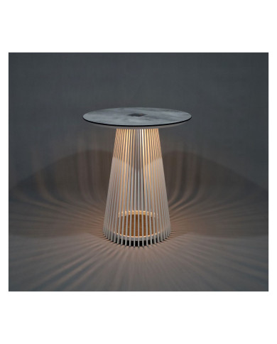 Mange-debout lumineux solaire Ø90cm HALO Les Jardins
