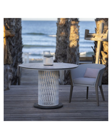 Les Jardins CADIX solar illuminated table Ø110 cm